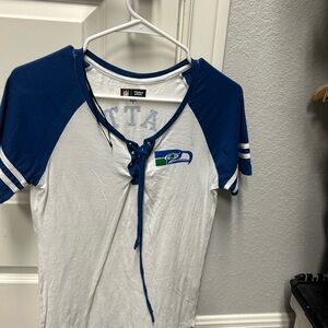 NFL Team Apparel Blue and White Shirt